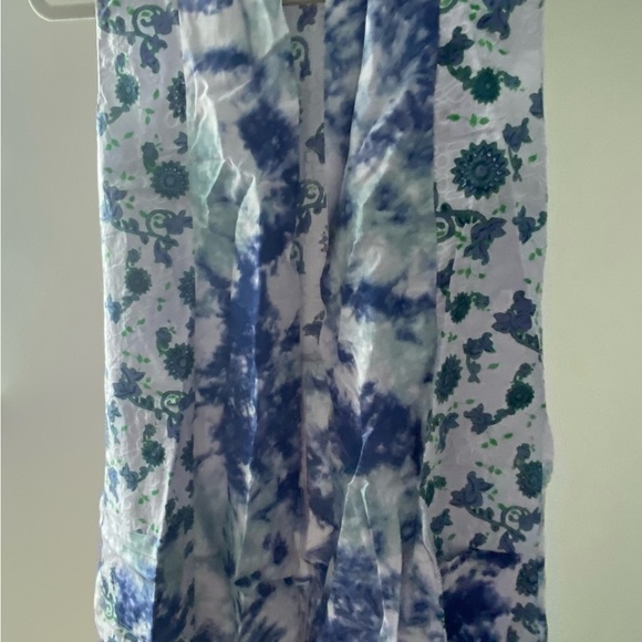 LOGO by Lori Goldstein Woven Lavender Tie Dye Vest w Print Cotton Panel XXS - Picture 8 of 14